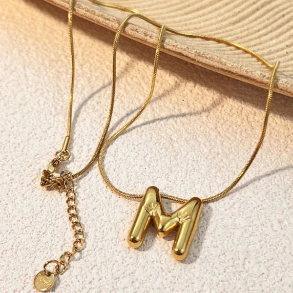 Alphabetical Pendant Necklace Anti Tarnish