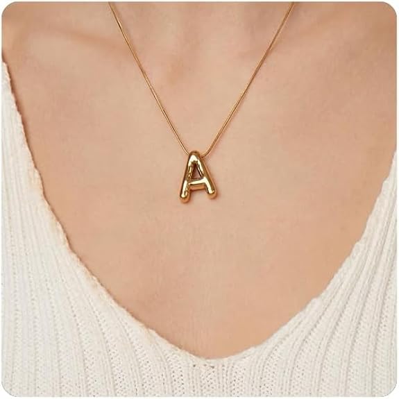 Alphabetical Pendant Necklace Anti Tarnish