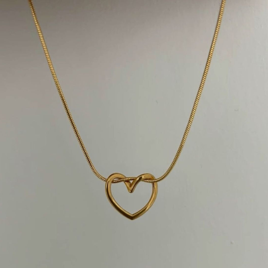 Heart Necklace Stainless Steel Anti Tarnish