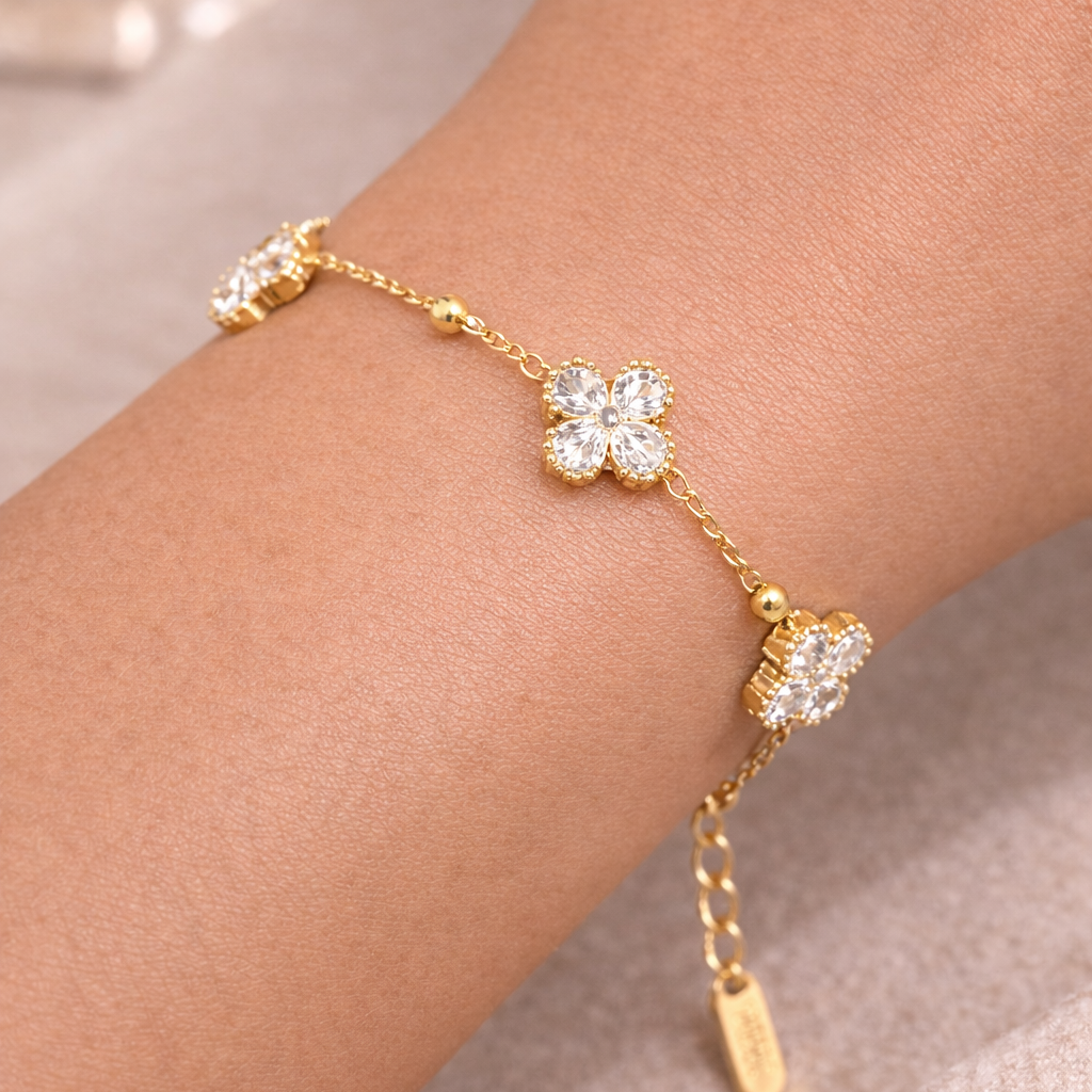 Aurielle Flower Chain Bracelet