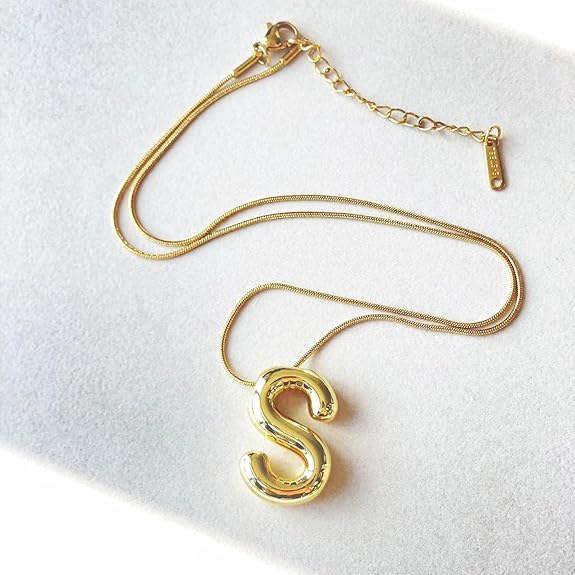 Alphabetical Pendant Necklace Anti Tarnish