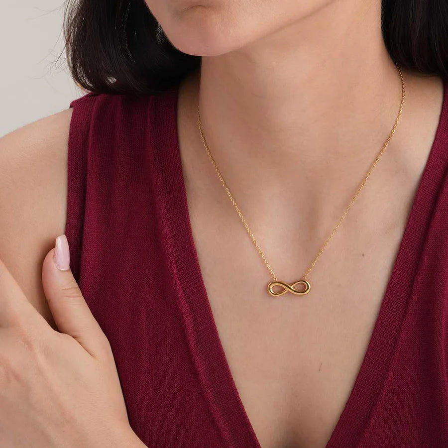 Infinty Necklace Stainless Steel Anti Tarnish