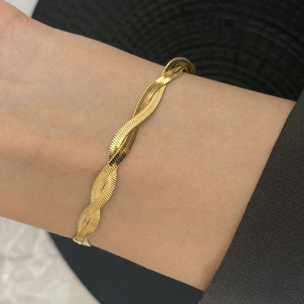 Dual Snake Chain Bracelet Anti Tarnish