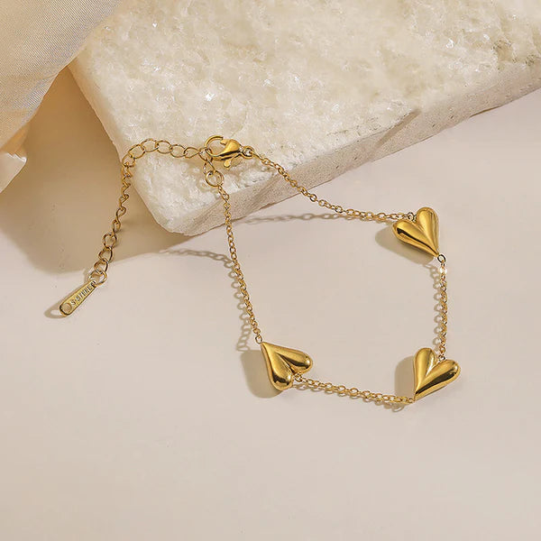 Heart Themed Bracelet Anti Tarnish