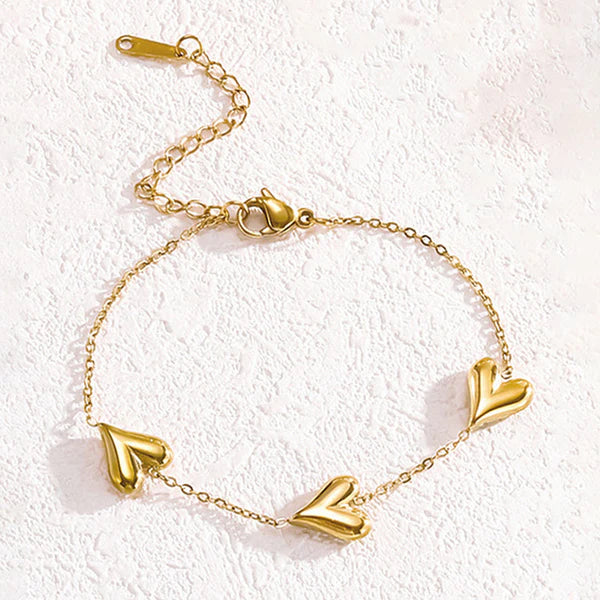 Heart Themed Bracelet Anti Tarnish