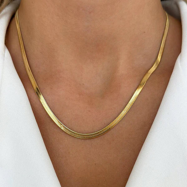 Flat Snake Chain Stainless Steel Anti Tarnish