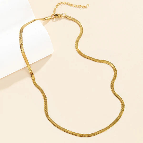 Flat Snake Chain Stainless Steel Anti Tarnish