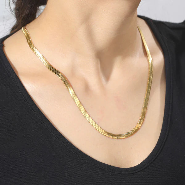 Flat Snake Chain Stainless Steel Anti Tarnish