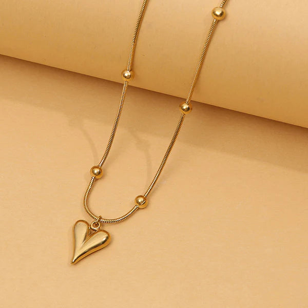 Heart Necklace Stainless Steel Anti Tarnish