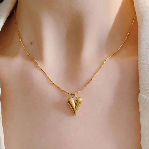 Heart Necklace Stainless Steel Anti Tarnish