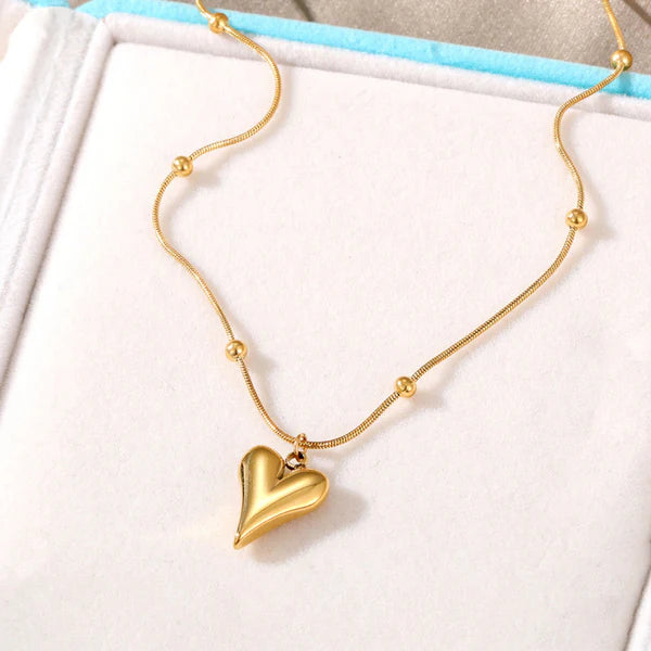 Heart Necklace Stainless Steel Anti Tarnish