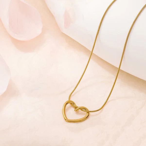Heart Necklace Stainless Steel Anti Tarnish