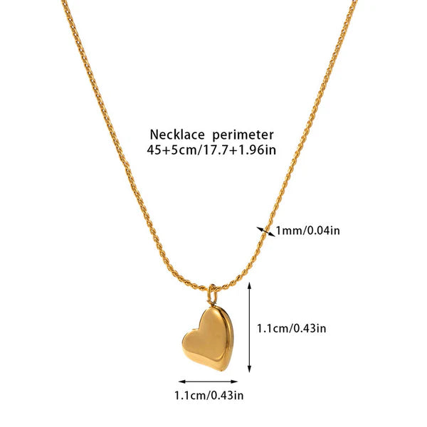 Sweetheart Necklace Stainless Steel Anti Tarnish