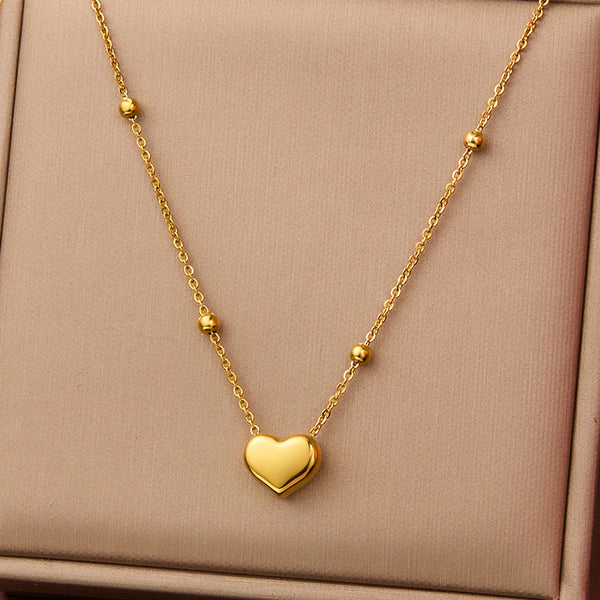 Heart Necklace Stainless Steel Anti Tarnish