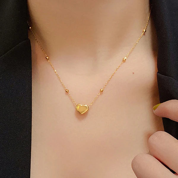 Heart Necklace Stainless Steel Anti Tarnish