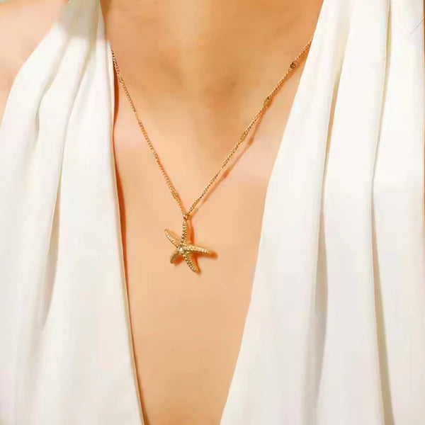 Gold Starfish Necklace