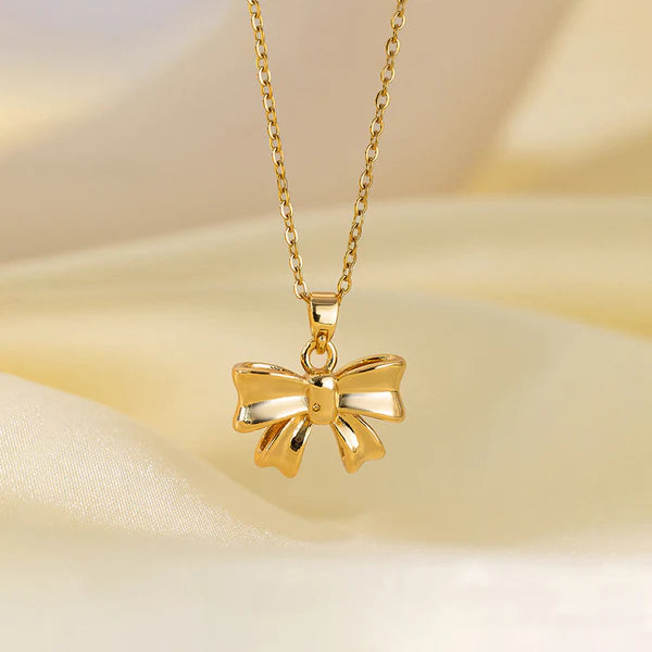 Candy Bow Necklace Stainless Steel Anti Tarnish