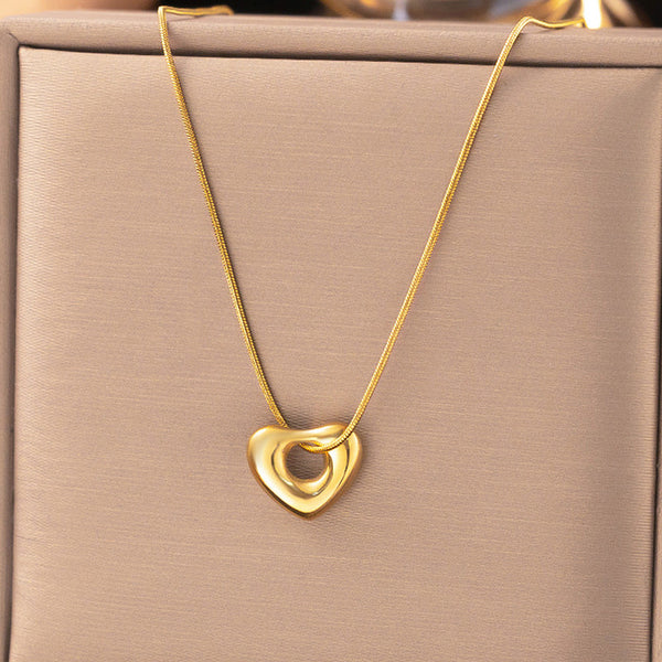 Cupid’s Heart Necklace Stainless Stain Anti Tarnish
