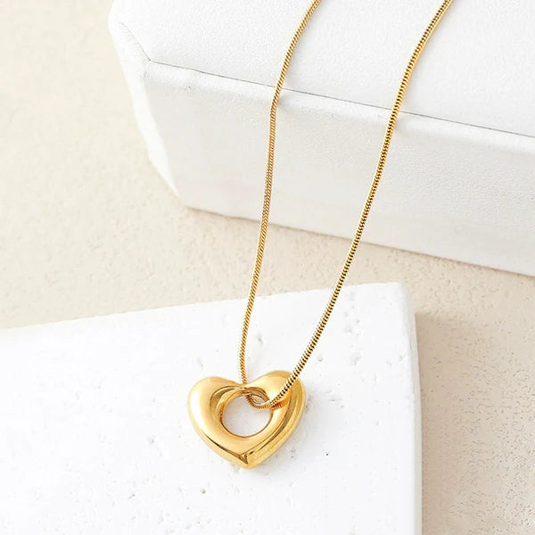 Cupid’s Heart Necklace Stainless Stain Anti Tarnish
