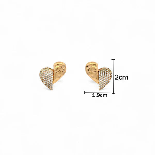Dual Spark Heart Studs