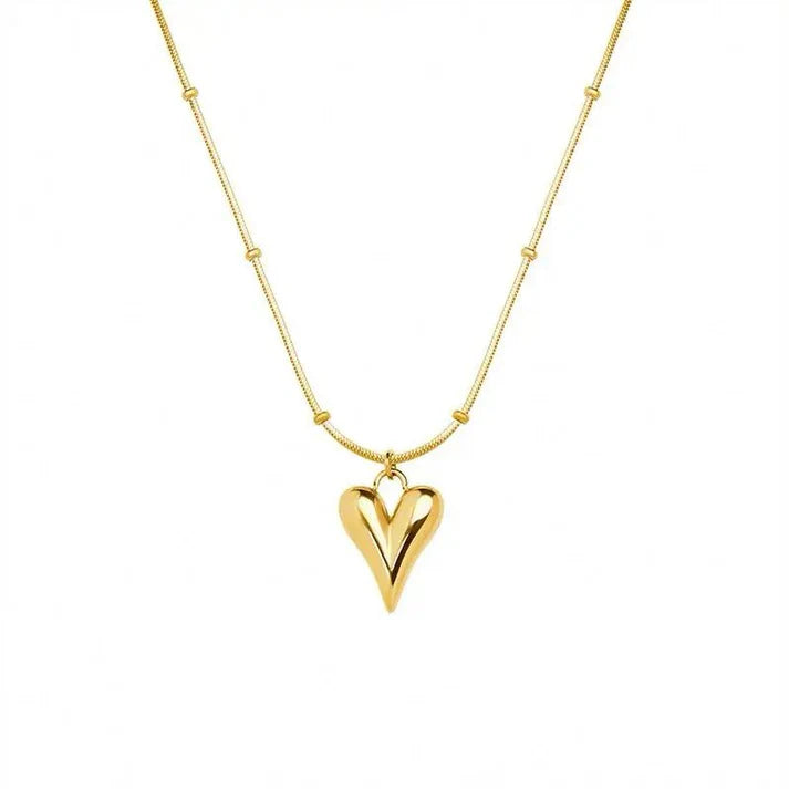 Heart Necklace Stainless Steel Anti Tarnish