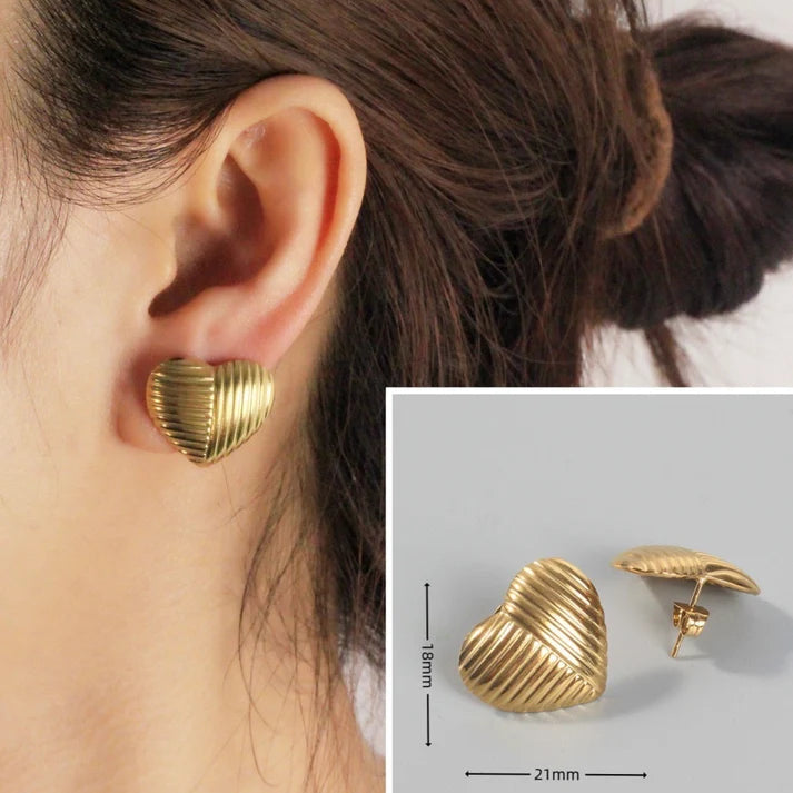 Crush Heart Hoops Anti Tarnish