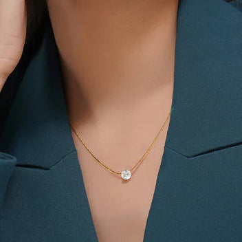 Dainty Diamond Necklace Stainless Steel Anti Tarnish
