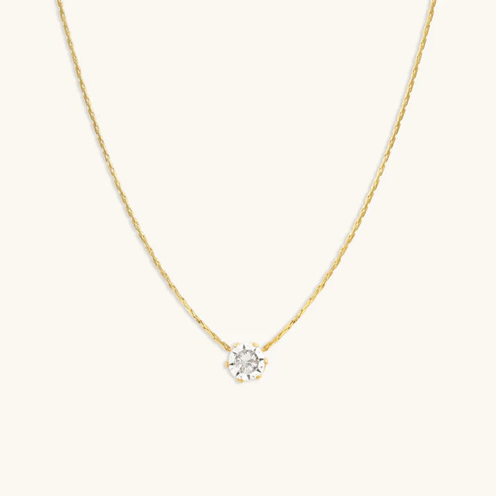 Dainty Diamond Necklace Stainless Steel Anti Tarnish
