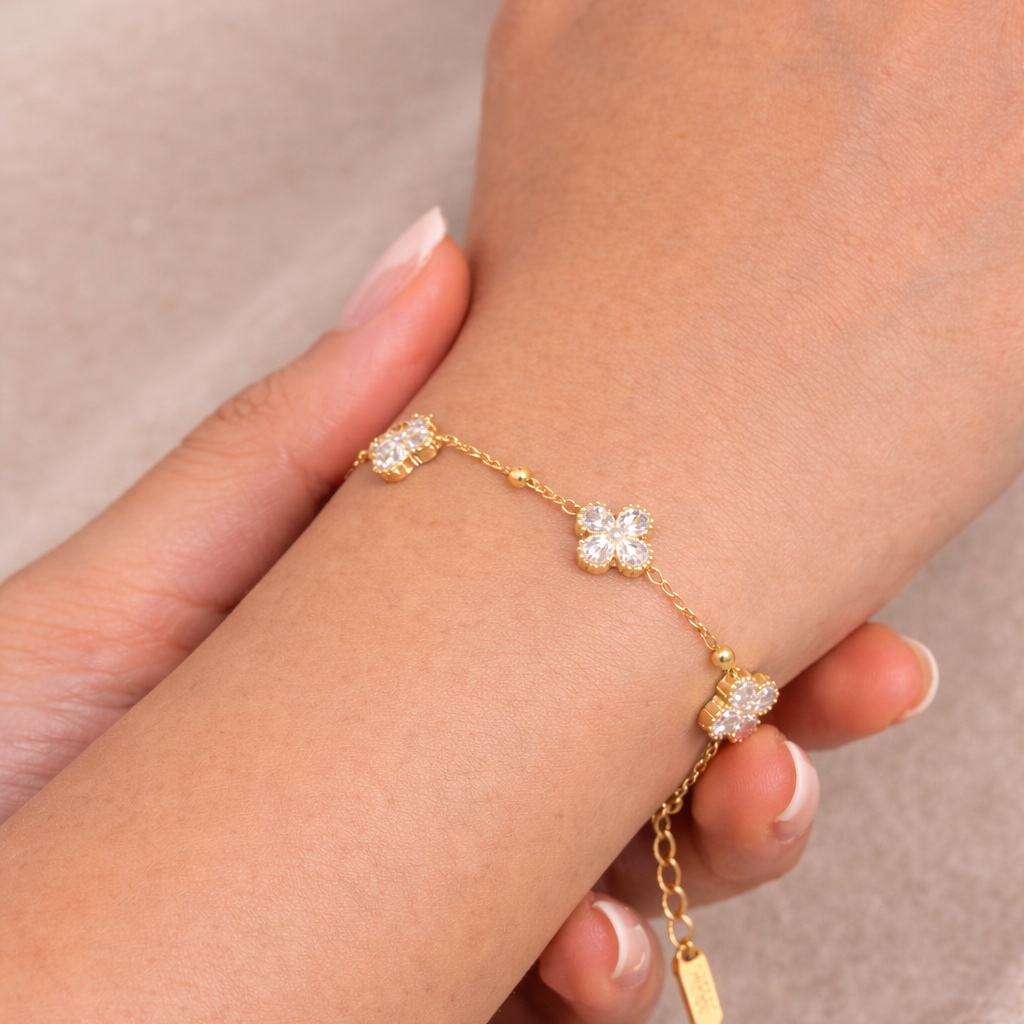 Aurielle Flower Chain Bracelet