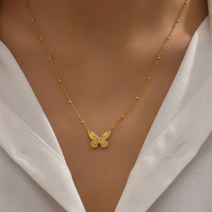 Gold Butterfly Necklace