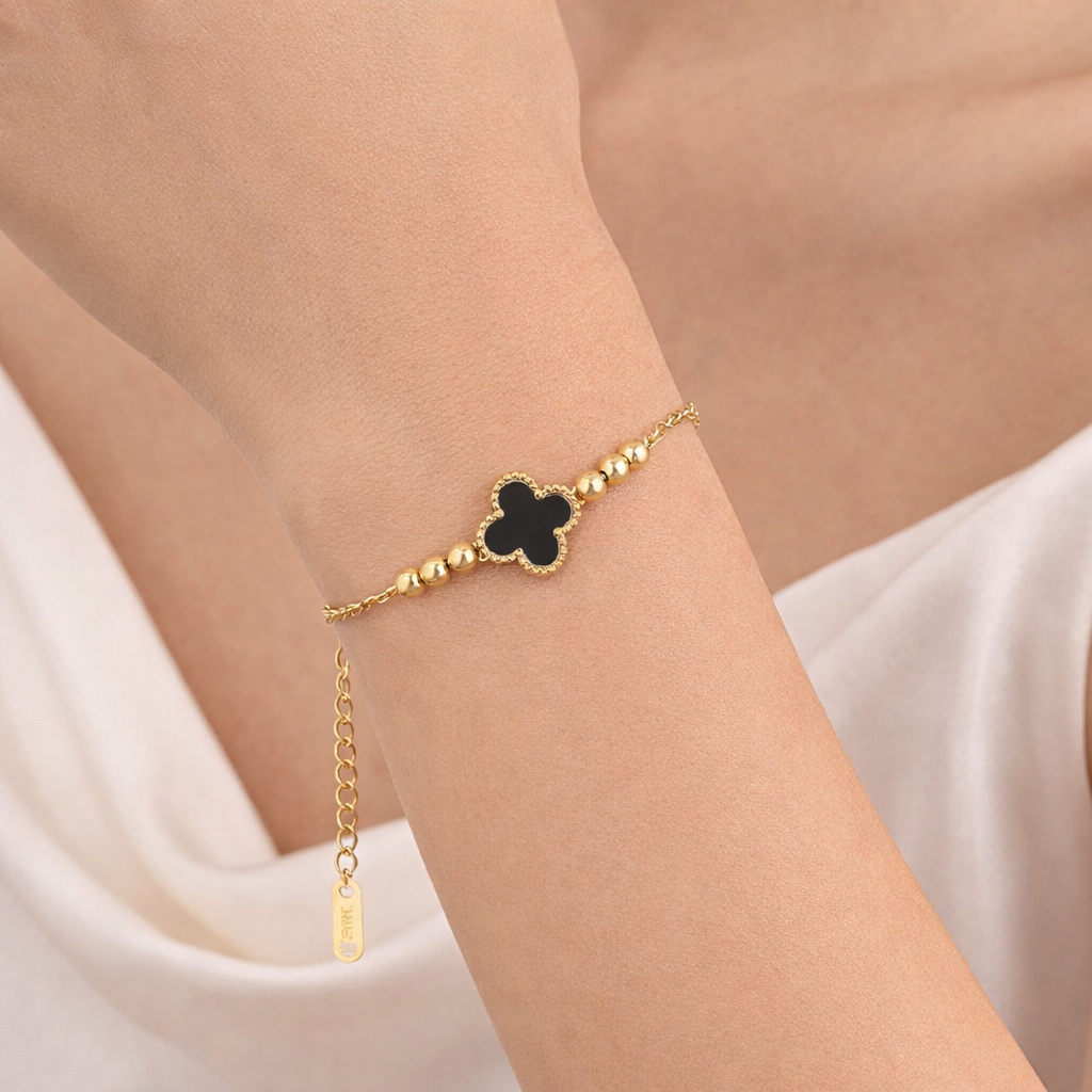 Black Clover Charm Chain Bracelet