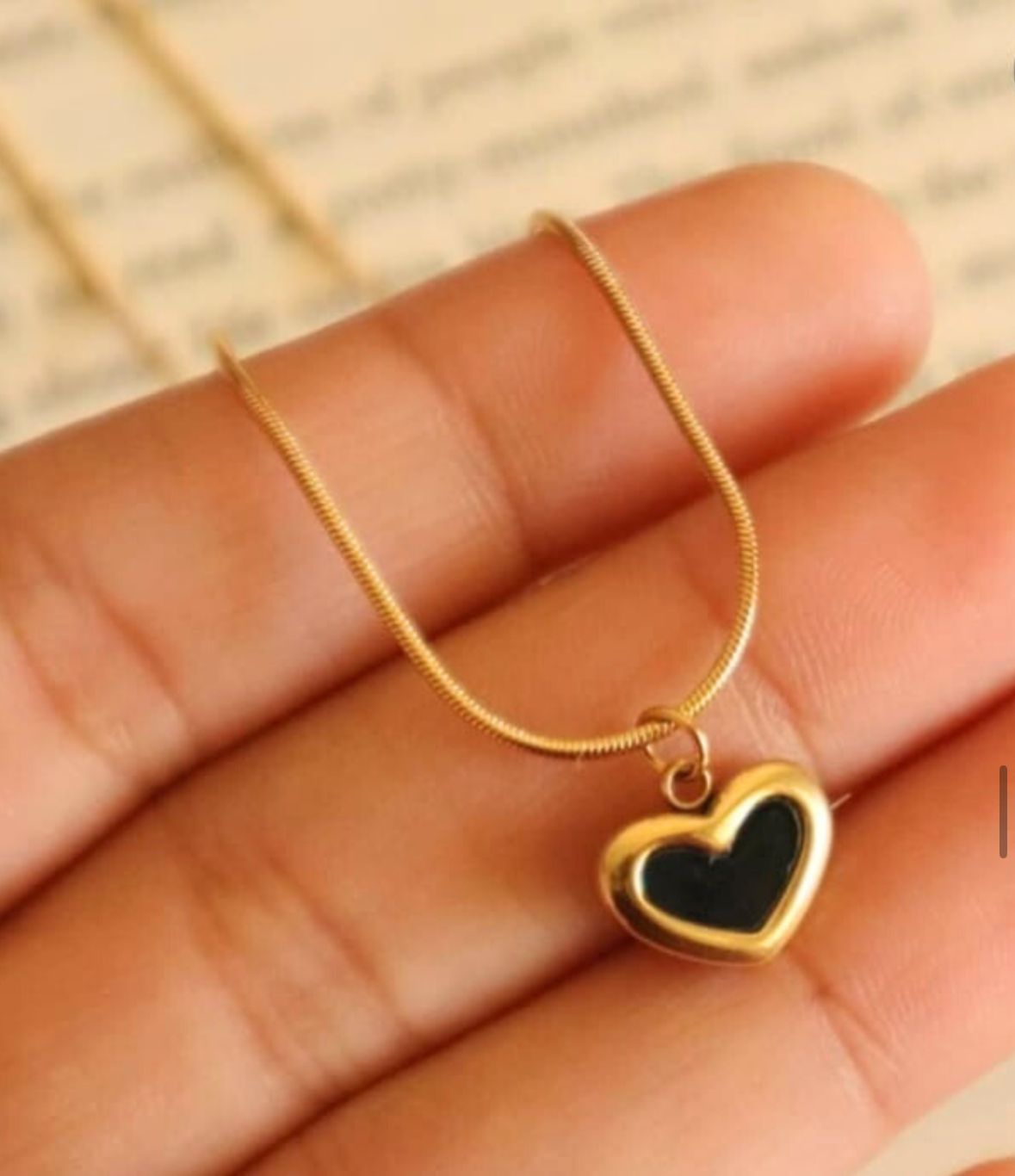 Black Heart Necklace