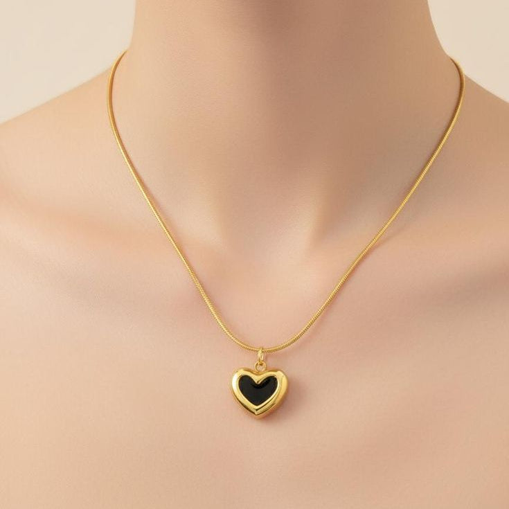 Black Heart Necklace