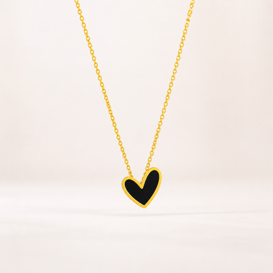 Midnight Heart Pendant Necklace