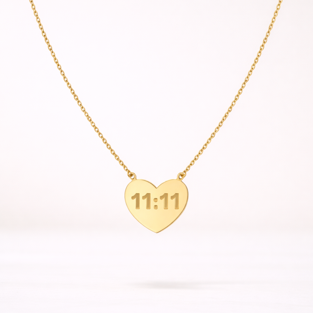 11:11 Wish Heart Necklace