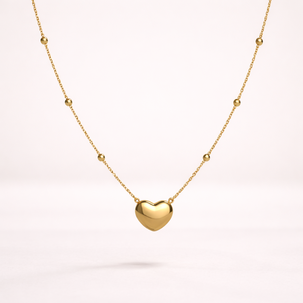 Heart Necklace Stainless Steel Anti Tarnish
