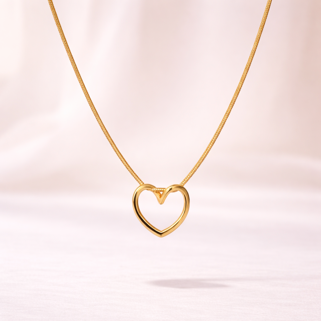 Heart Necklace Stainless Steel Anti Tarnish