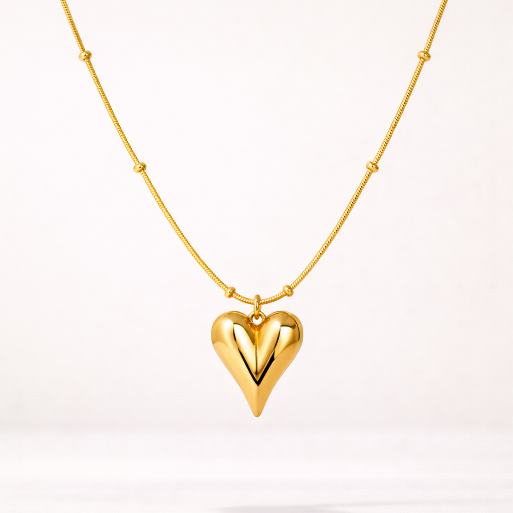 Heart Necklace Stainless Steel Anti Tarnish
