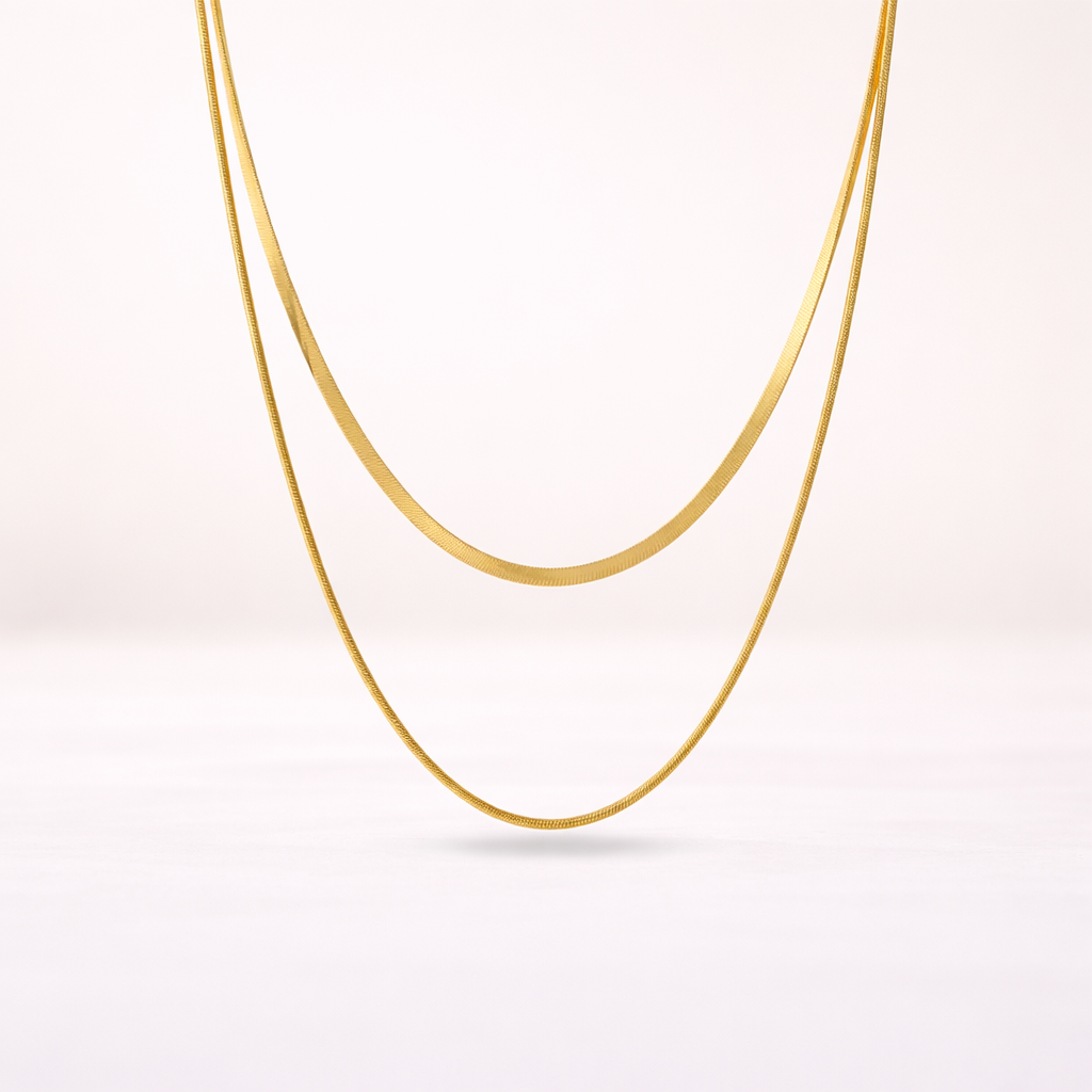 Slinky Duo Necklace Stainless Steel Anti Tarnish