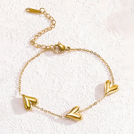 Heart Themed Bracelet Anti Tarnish
