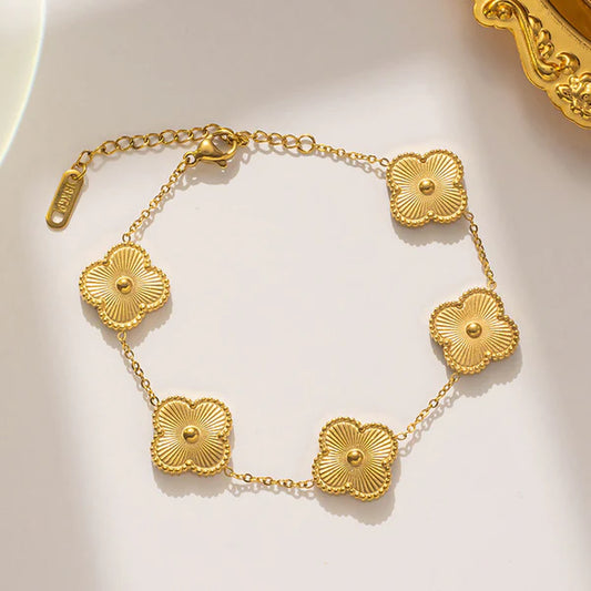 Golden Van Cleef Bracelet Anti Tarnish