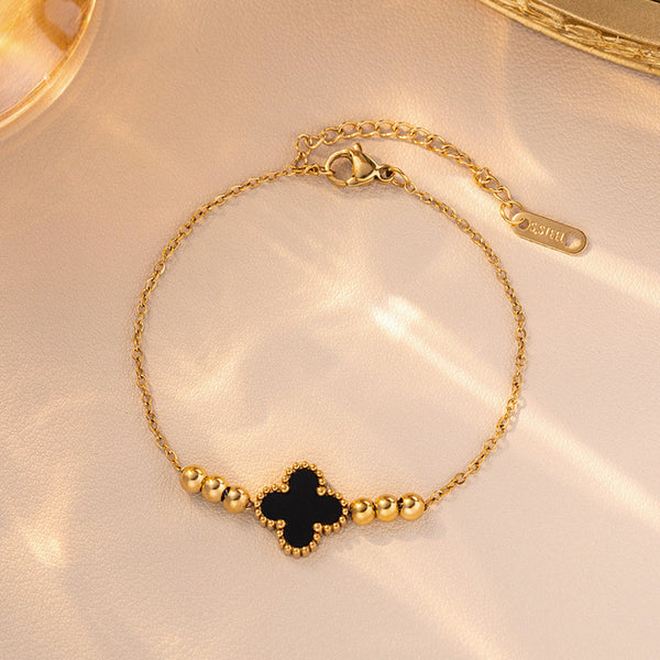 Black Clover Charm Chain Bracelet