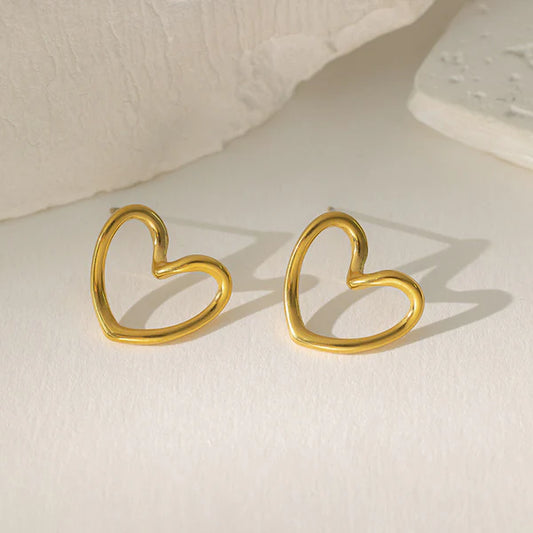 Heart Stud Earring Anti Tarnish