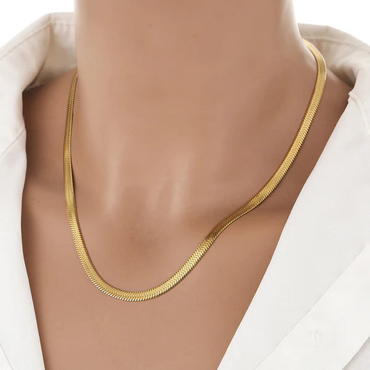 Flat Snake Chain Stainless Steel Anti Tarnish
