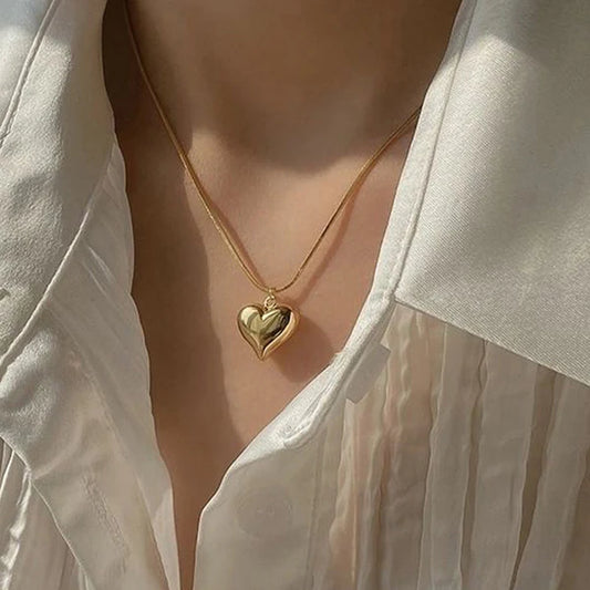 Heart Necklace Stainless Steel Anti Tarnish