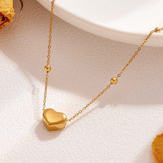 Heart Necklace Stainless Steel Anti Tarnish