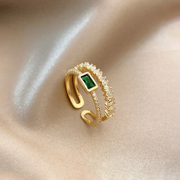 Emerald Crown Gold Ring