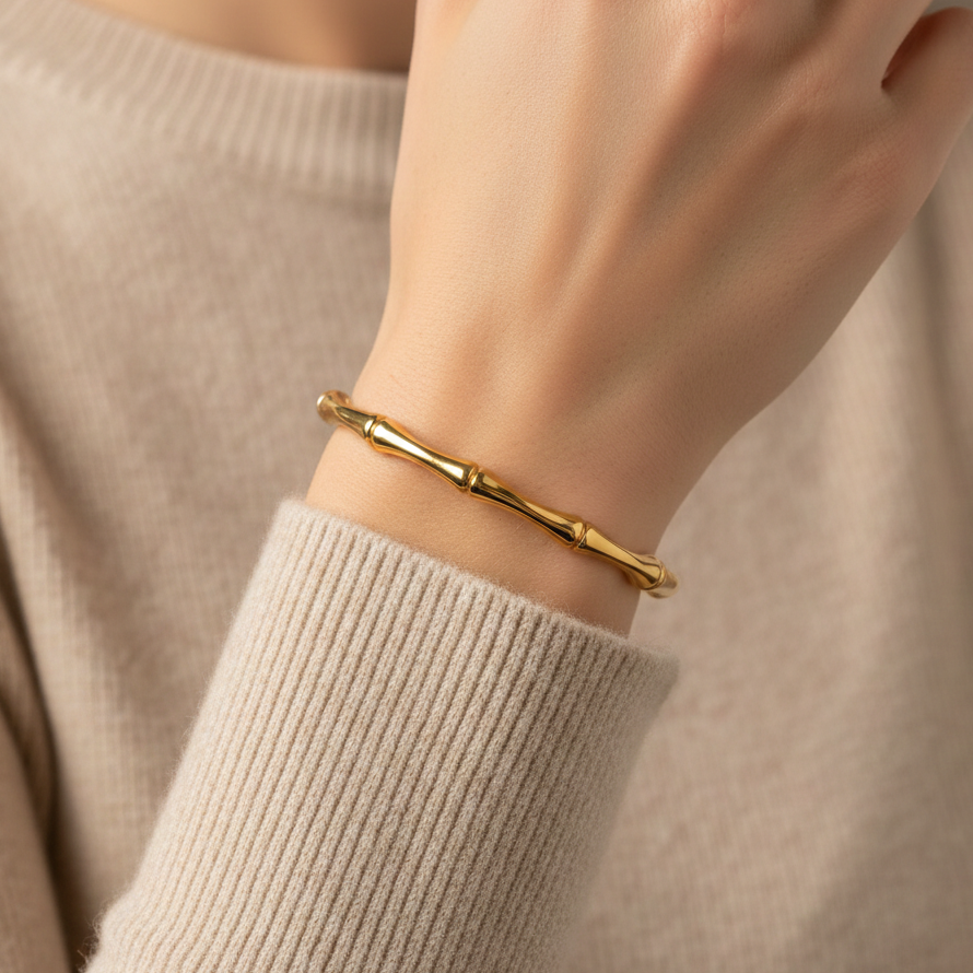Bamboo Luxe Gold Bracelet