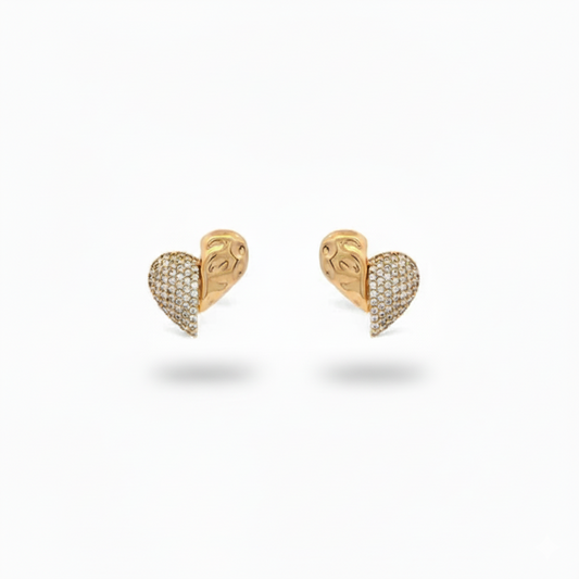 Dual Spark Heart Studs