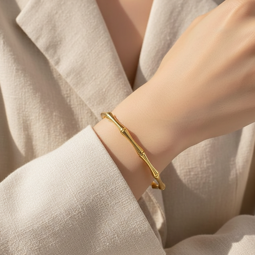 Bamboo Luxe Gold Bracelet